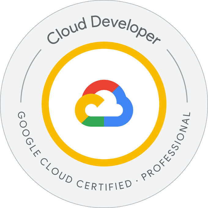 Google Cloud Google Cloud Certified Professional Cloud Developer badge